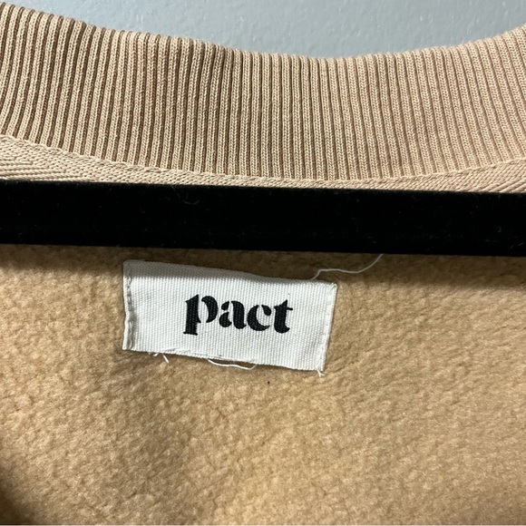 Pact Courtside Organic Cotton Fleece Lined V Neck Sweatshirt M - Picture 3 of 4
